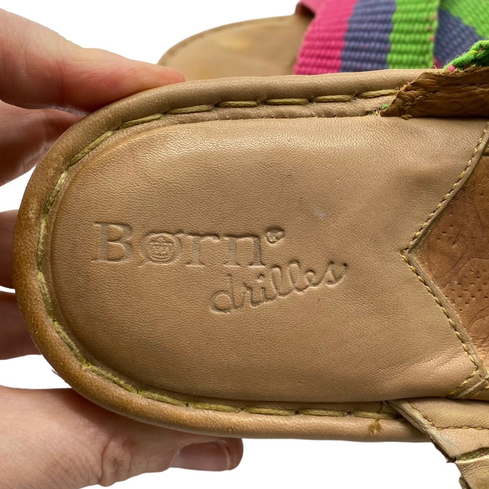 Born Sandals Drilles Espadrille Slide Sandal Cushioned Comfort Size 8 - Picture 9 of 14